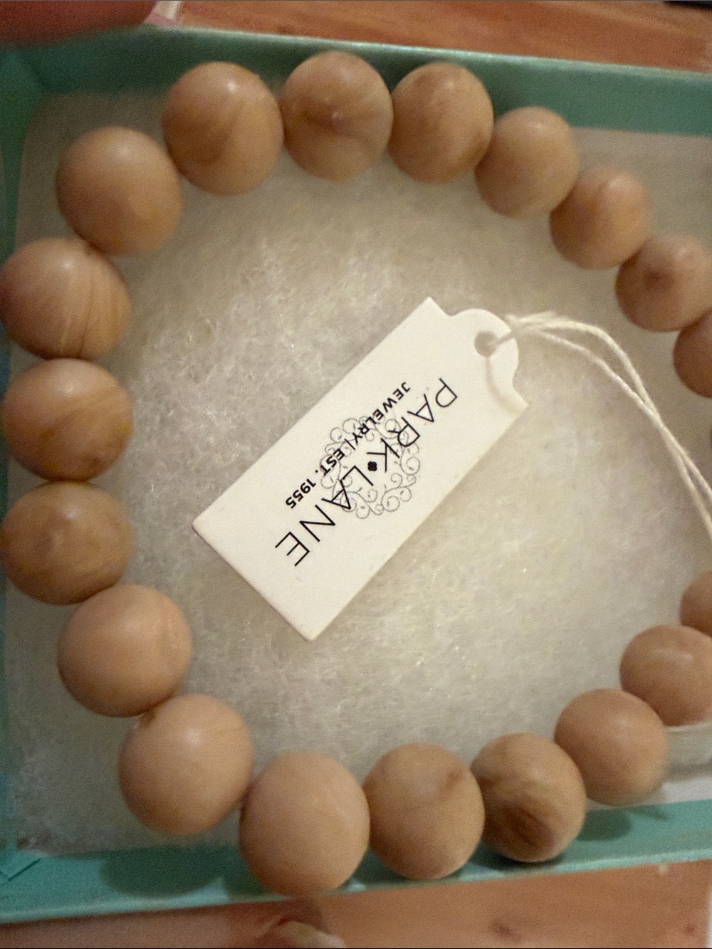 Park Lane Light Beige  Bead Stretch Bracelet